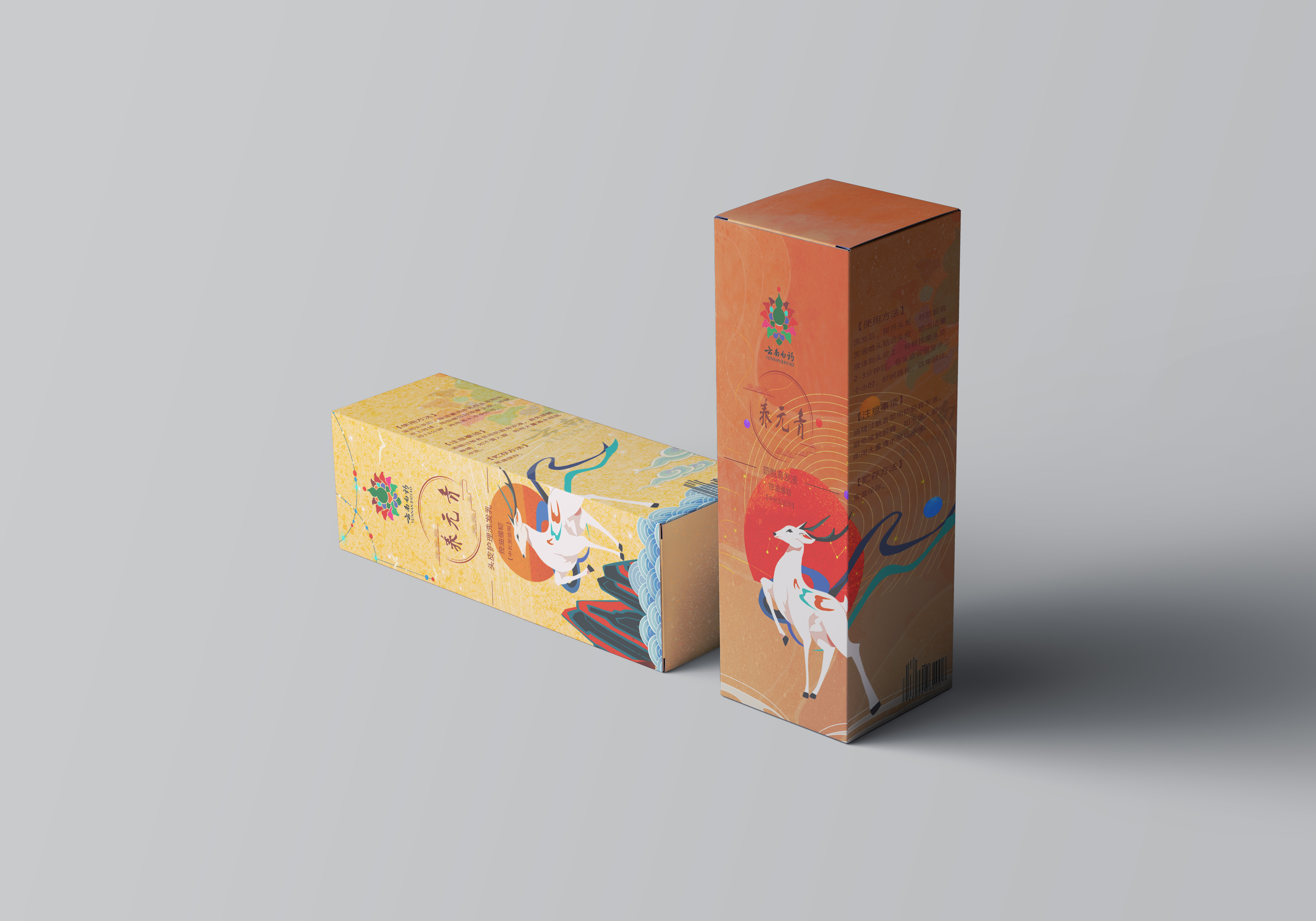 洗发水育发液盒子样机