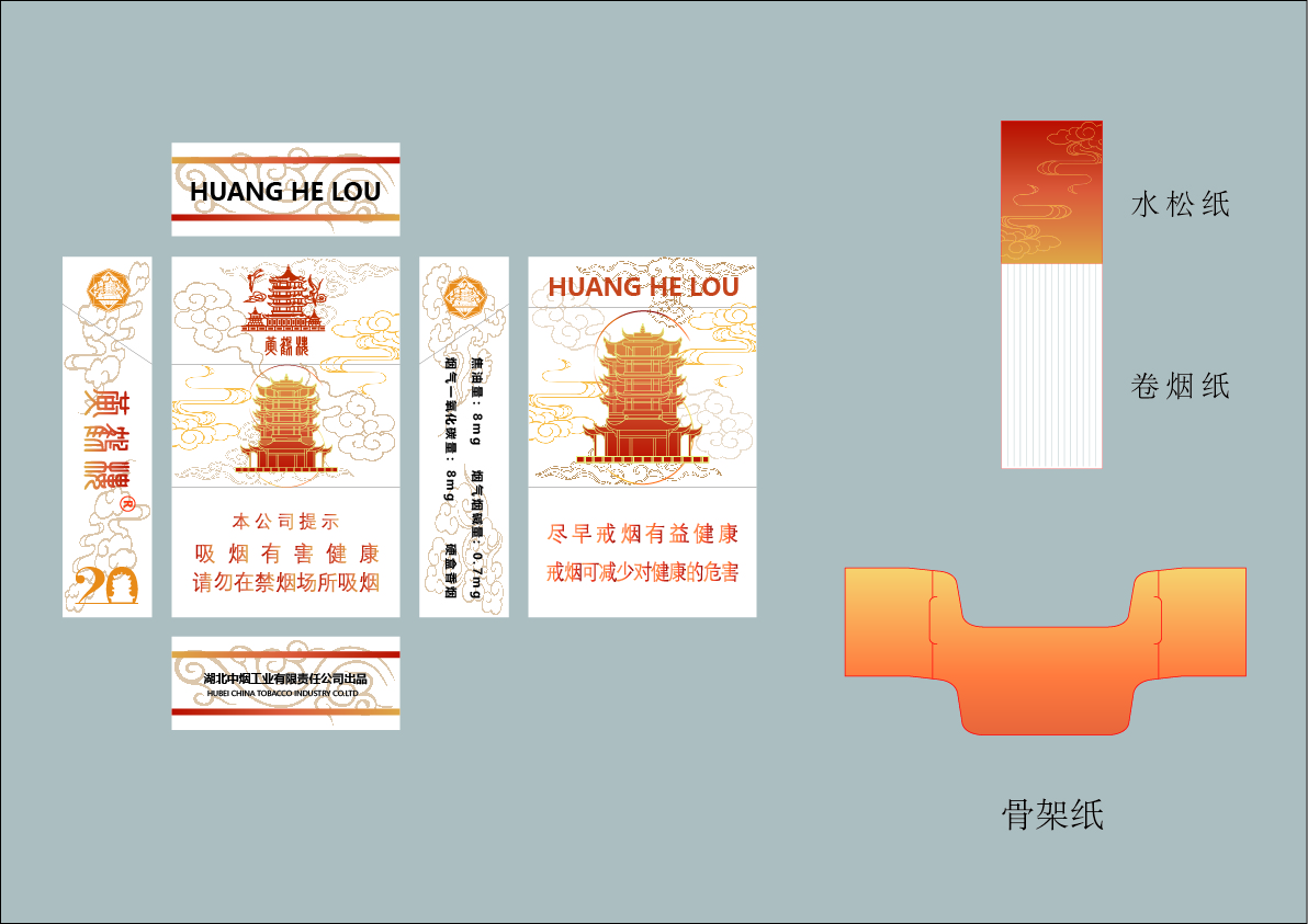 烟盒包装平面图