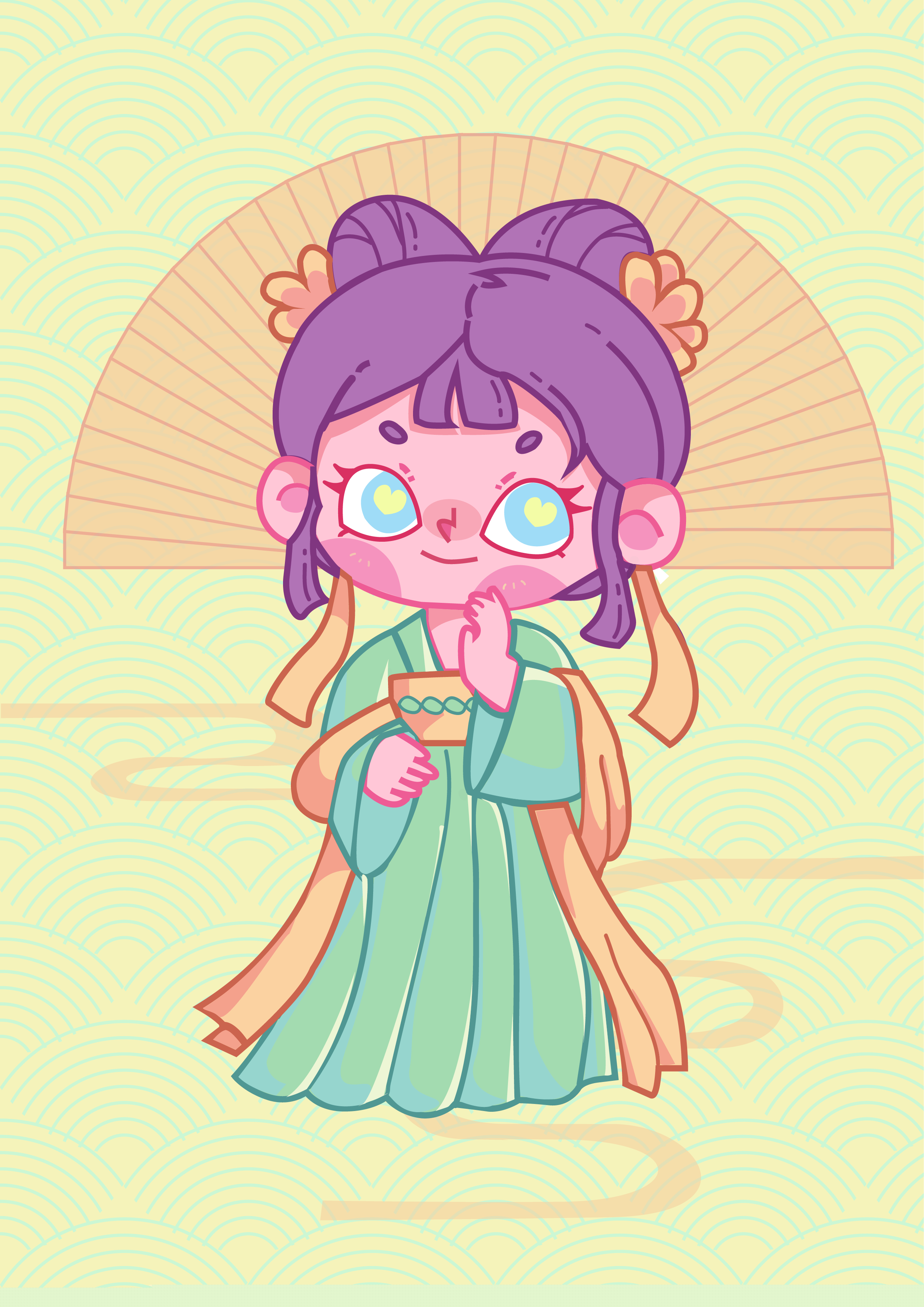 古风少女视觉海报